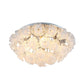 Crystal Flower Ceiling Mount Contemporary 4 Lights Chrome Flushmount Light for Living Room Clearhalo 'Ceiling Lights' 'Close To Ceiling Lights' 'Close to ceiling' 'Flush mount' Lighting' 282452