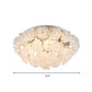 Crystal Flower Ceiling Mount Contemporary 4 Lights Chrome Flushmount Light for Living Room Clearhalo 'Ceiling Lights' 'Close To Ceiling Lights' 'Close to ceiling' 'Flush mount' Lighting' 282453