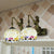 Mosaic Shell Sconce Light Fixture Mediterranean 2 Lights Beige/White-Yellow/Yellow-Blue Wall Mounted Light for Bathroom White-Yellow Clearhalo 'Industrial' 'Middle century wall lights' 'Tiffany wall lights' 'Tiffany' 'Wall Lamps & Sconces' 'Wall Lights' Lighting' 28262
