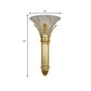 Lodge Style Bell Wall Light Fixture 1 Bulb White Glass and Resin Wall Sconce in Gold for Bedroom Clearhalo 'Wall Lamps & Sconces' 'Wall Lights' Lighting' 283067