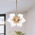 Diamond Amber/Clear Glass Chandelier Lamp Farmhouse Stylish 9/12 Heads Copper/Gold Finish Hanging Lighting 9 Gold Clear Clearhalo 'Cast Iron' 'Ceiling Lights' 'Chandeliers' 'Industrial Chandeliers' 'Industrial' 'Metal' 'Middle Century Chandeliers' 'Rustic Chandeliers' 'Tiffany' Lighting' 283089