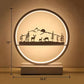 Metal Round Table Light with Natural View Creative Reading Light for Adult Bedroom Cafe Clearhalo 'Lamps' 'Table Lamps' Lighting' 28342