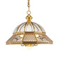 Colonial Dome Hanging Pendant 7 Heads Clear Glass Chandelier Lighting Fixture for Bedroom Clearhalo 'Ceiling Lights' 'Chandeliers' 'Glass shade' 'Glass' Lighting' 283780