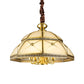 Frosted Glass Gold Pendant Chandelier Bowl 7 Lights Colonialism Ceiling Hang Fixture for Kitchen Clearhalo 'Ceiling Lights' 'Chandeliers' 'Glass shade' 'Glass' Lighting' 284053