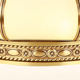 Colonial Oval Hanging Pendant 6 Heads Frosted White Glass Chandelier Lighting Fixture in Gold Clearhalo 'Ceiling Lights' 'Chandeliers' 'Glass shade' 'Glass' Lighting' 284061