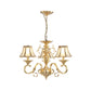 Frosted Glass Scalloped Chandelier Light Traditional 3/5 Lights Living Room Hanging Ceiling Lamp Clearhalo 'Ceiling Lights' 'Chandeliers' 'Glass shade' 'Glass' Lighting' 284383