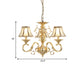 Frosted Glass Scalloped Chandelier Light Traditional 3/5 Lights Living Room Hanging Ceiling Lamp Clearhalo 'Ceiling Lights' 'Chandeliers' 'Glass shade' 'Glass' Lighting' 284384