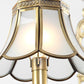 Frosted Glass Scalloped Chandelier Light Traditional 3/5 Lights Living Room Hanging Ceiling Lamp Clearhalo 'Ceiling Lights' 'Chandeliers' 'Glass shade' 'Glass' Lighting' 284385