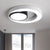 Round Ceiling Fixture Modernism Metal Black and White 16"/19.5"/23.5" Wide LED Flush Light, Warm/White Light Black-White White Clearhalo 'Ceiling Lights' 'Close To Ceiling Lights' 'Close to ceiling' 'Flush mount' Lighting' 284649