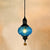 1 Light Pendant Lighting Moroccan Oval Red/Blue/Green Textured Glass Hanging Ceiling Light for Restaurant Blue Clearhalo 'Ceiling Lights' 'Chandeliers' 'Glass shade' 'Glass' 'Pendant Lights' 'Pendants' Lighting' 285134