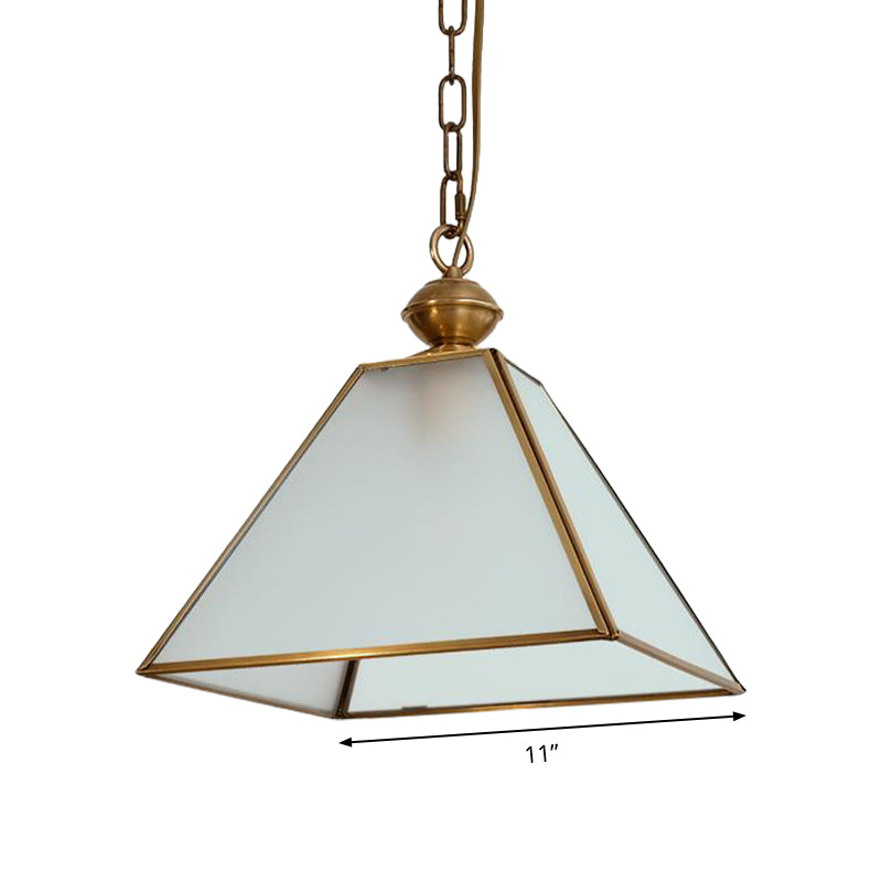 1 Bulb Hanging Ceiling Lighting Rural Tower Shaped Clear/Clear Frosted Glass Suspension Pendant Light Clearhalo 'Ceiling Lights' 'Glass shade' 'Glass' 'Pendant Lights' 'Pendants' Lighting' 285663