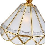 Gold Scallop Pendant Lamp Traditional Frosted Glass 1 Light Living Room Ceiling Light Fixture Clearhalo 'Ceiling Lights' 'Glass shade' 'Glass' 'Pendant Lights' 'Pendants' Lighting' 285737