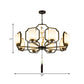 Black Cylinder Chandelier Lighting Fixture Classic Metal 6/8/10 Lights Living Room Drop Pendant with Frosted Glass Shade Clearhalo 'Ceiling Lights' 'Chandeliers' Lighting' options 286076