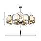 Black Cylinder Chandelier Lighting Fixture Classic Metal 6/8/10 Lights Living Room Drop Pendant with Frosted Glass Shade Clearhalo 'Ceiling Lights' 'Chandeliers' Lighting' options 286080