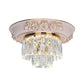 Layers Ceiling Fixture Minimalist Crystal Block Beige/Blue 12"/14"/18" Wide LED Flush Mount Light Clearhalo 'Ceiling Lights' 'Close To Ceiling Lights' 'Close to ceiling' 'Flush mount' Lighting' 286288