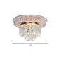 Layers Ceiling Fixture Minimalist Crystal Block Beige/Blue 12"/14"/18" Wide LED Flush Mount Light Clearhalo 'Ceiling Lights' 'Close To Ceiling Lights' 'Close to ceiling' 'Flush mount' Lighting' 286289