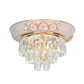 Layers Ceiling Fixture Minimalist Crystal Block Beige/Blue 12"/14"/18" Wide LED Flush Mount Light Clearhalo 'Ceiling Lights' 'Close To Ceiling Lights' 'Close to ceiling' 'Flush mount' Lighting' 286292