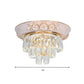 Layers Ceiling Fixture Minimalist Crystal Block Beige/Blue 12"/14"/18" Wide LED Flush Mount Light Clearhalo 'Ceiling Lights' 'Close To Ceiling Lights' 'Close to ceiling' 'Flush mount' Lighting' 286293