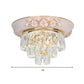 Layers Ceiling Fixture Minimalist Crystal Block Beige/Blue 12"/14"/18" Wide LED Flush Mount Light Clearhalo 'Ceiling Lights' 'Close To Ceiling Lights' 'Close to ceiling' 'Flush mount' Lighting' 286294