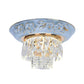 Layers Ceiling Fixture Minimalist Crystal Block Beige/Blue 12"/14"/18" Wide LED Flush Mount Light Clearhalo 'Ceiling Lights' 'Close To Ceiling Lights' 'Close to ceiling' 'Flush mount' Lighting' 286297
