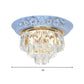 Layers Ceiling Fixture Minimalist Crystal Block Beige/Blue 12"/14"/18" Wide LED Flush Mount Light Clearhalo 'Ceiling Lights' 'Close To Ceiling Lights' 'Close to ceiling' 'Flush mount' Lighting' 286303
