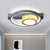 Wood Round Flush Mount Fixture Minimalist Gray/White LED Ceiling Light for Living Room Grey Clearhalo 'Ceiling Lights' 'Close To Ceiling Lights' 'Close to ceiling' 'Flush mount' Lighting' 286502