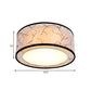 White 16"/19.5"/23.5" Wide 4 Lights Flush Mount Lamp Traditional Style Fabric Drum Shade Ceiling Light Fixture Clearhalo 'Ceiling Lights' 'Close To Ceiling Lights' 'Close to ceiling' 'Flush mount' Lighting' 286719