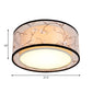 White 16"/19.5"/23.5" Wide 4 Lights Flush Mount Lamp Traditional Style Fabric Drum Shade Ceiling Light Fixture Clearhalo 'Ceiling Lights' 'Close To Ceiling Lights' 'Close to ceiling' 'Flush mount' Lighting' 286721