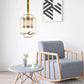 1 Light Metal Pendant Lighting Classic Style Brass Cylinder Corridor Hanging Lamp Kit Clearhalo 'Ceiling Lights' 'Pendant Lights' 'Pendants' Lighting' 286760