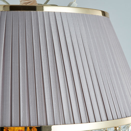 5 Lights Dome Ceiling Light Fixture Simple Style Blue/Gray Crystal Strand Chandelier Pendant Light Clearhalo 'Ceiling Lights' 'Chandeliers' Lighting' options 286919