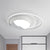Drum Acrylic Flush Mount Fixture Macaron Grey/White 19.5"/23.5" Wide LED Ceiling Light for Bedroom