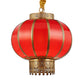 Red/White Glass Pendant Lighting Fixture Kerosene 10"/14"/16" Wide 1 Light Traditional Style Hanging Lamp Kit Clearhalo 'Ceiling Lights' 'Chandeliers' 'Glass shade' 'Glass' 'Pendant Lights' 'Pendants' Lighting' 287187