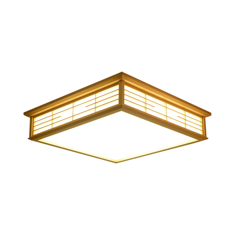 Box Spring Lighting Fixture Simple Box Flush Lighting Natural Wood 14