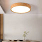 Minimalist Round Wood Ceiling Lamp Kit 12"/16"/19.5" Dia LED Beige Flush Mount Light in Warm/White Light Clearhalo 'Ceiling Lights' 'Close To Ceiling Lights' 'Close to ceiling' 'Flush mount' Lighting' 287904