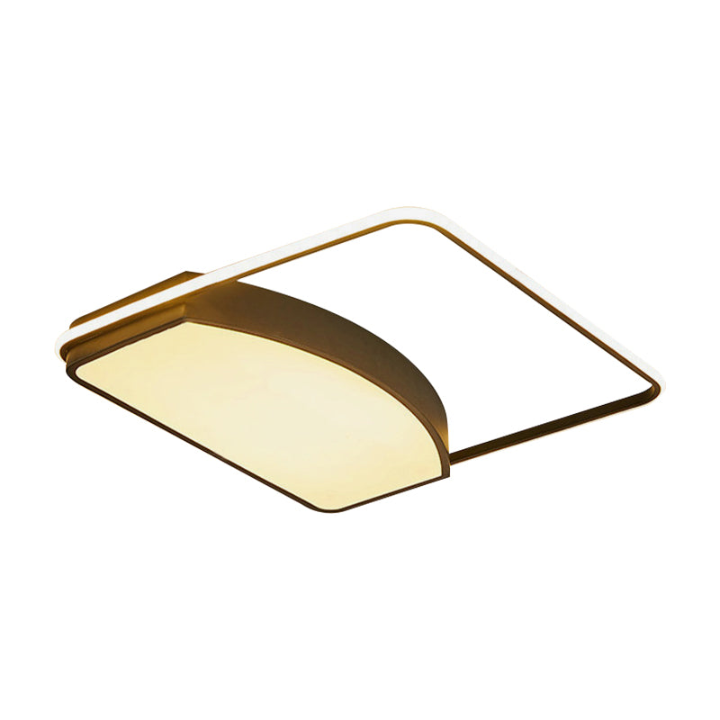 21.5"/37.5" Wide Geometric Flush Light Fixture Contemporary Acrylic Black LED Ceiling Lamp Clearhalo 'Ceiling Lights' 'Close To Ceiling Lights' 'Close to ceiling' 'Flush mount' Lighting' 287952