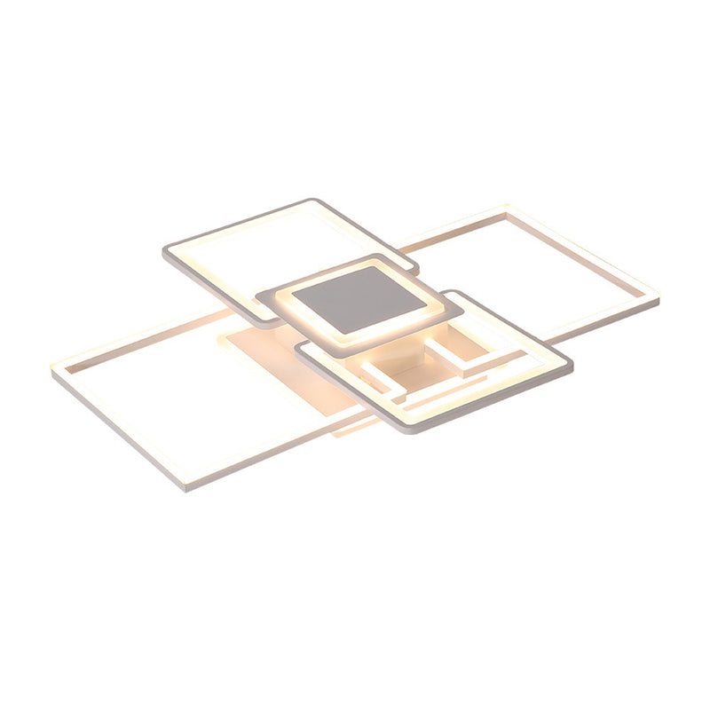 Frame Flush Mount Simple Acrylic 21.5"/25.5"/31.5" Wide LED White/Coffee Ceiling Light Fixture in Warm/White Light Clearhalo 'Ceiling Lights' 'Close To Ceiling Lights' 'Close to ceiling' 'Flush mount' Lighting' 288099