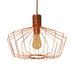 Geometric Cage Indoor Suspension Light Retro Style Metal 1 Light Brass/Copper Pendant Lighting Clearhalo 'Art Deco Pendants' 'Cast Iron' 'Ceiling Lights' 'Ceramic' 'Crystal' 'Industrial Pendants' 'Industrial' 'Metal' 'Middle Century Pendants' 'Pendant Lights' 'Pendants' 'Tiffany' Lighting' 28822