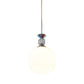 Globe Dining Room Pendant Light Fixture White Glass 1 Head Modern Suspension Light in Chrome Clearhalo 'Ceiling Lights' 'Modern Pendants' 'Modern' 'Pendant Lights' 'Pendants' Lighting' 288566