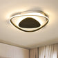 Black Triangle Ceiling Light Fixture Modernism Acrylic LED Flush Mount Lighting in Warm/White Light Clearhalo 'Ceiling Lights' 'Close To Ceiling Lights' 'Close to ceiling' 'Flush mount' Lighting' 288638