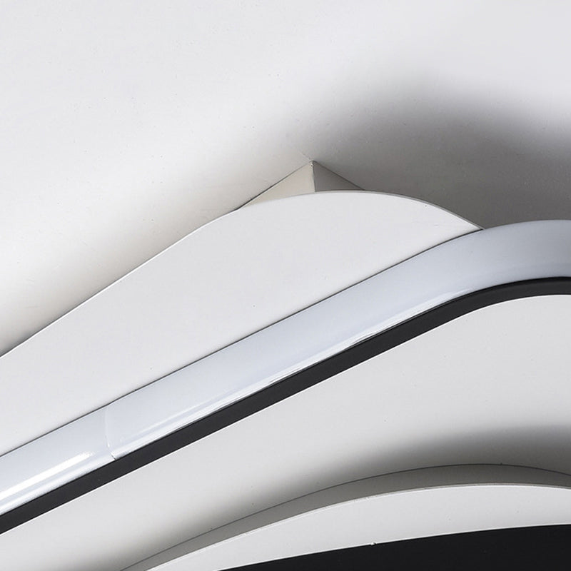 Acrylic Triangle Ceiling Lamp Contemporary Black LED Flush Mount Lighting in Warm/White Light Clearhalo 'Ceiling Lights' 'Close To Ceiling Lights' 'Close to ceiling' 'Flush mount' Lighting' 288668