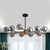 Nordic Bubble Hanging Lamp Kit Clear/Amber/Smoke Gray Dimpled Glass 6/10 Heads Chandelier Lamp for Dining Room 10 Smoke Gray Clearhalo 'Ceiling Lights' 'Chandeliers' 'Clear' 'Glass shade' 'Glass' 'Industrial' 'Modern Chandeliers' 'Modern' 'Tiffany' 'Traditional Chandeliers' Lighting' 288687