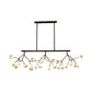 Postmodern Bubble Chandelier Lamp Clear Glass 27 Heads Dining Room Hanging Light Kit in Black/Gold Clearhalo 'Ceiling Lights' 'Chandeliers' 'Glass shade' 'Glass' 'Island Lights' 'Pendant Lights' Lighting' 288839