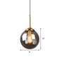 Contemporary Globe Hanging Light Amber/Clear/Smoke Gray Glass 1 Head Bedroom Pendant Light Fixture Clearhalo 'Ceiling Lights' 'Modern Pendants' 'Modern' 'Pendant Lights' 'Pendants' Lighting' 288975