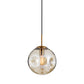 Globe Pendant Light Nordic Amber/Smoke Gray Dimpled Glass 1 Head Dining Room Hanging Ceiling Light Clearhalo 'Ceiling Lights' 'Modern Pendants' 'Modern' 'Pendant Lights' 'Pendants' Lighting' 289061