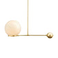 Globe Pendant Light Fixture Nordic Beige Glass 1 Head Gold Hanging Ceiling Light for Bedroom Clearhalo 'Ceiling Lights' 'Modern Pendants' 'Modern' 'Pendant Lights' 'Pendants' Lighting' 289080