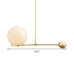 Globe Pendant Light Fixture Nordic Beige Glass 1 Head Gold Hanging Ceiling Light for Bedroom Clearhalo 'Ceiling Lights' 'Modern Pendants' 'Modern' 'Pendant Lights' 'Pendants' Lighting' 289081