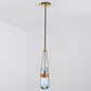 Cone Pendant Light Postmodern Blue/Clear Glass 1 Head Bedroom Hanging Light Kit in Gold Clearhalo 'Ceiling Lights' 'Modern Pendants' 'Modern' 'Pendant Lights' 'Pendants' Lighting' 289154