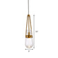 Cone Pendant Light Postmodern Blue/Clear Glass 1 Head Bedroom Hanging Light Kit in Gold Clearhalo 'Ceiling Lights' 'Modern Pendants' 'Modern' 'Pendant Lights' 'Pendants' Lighting' 289165
