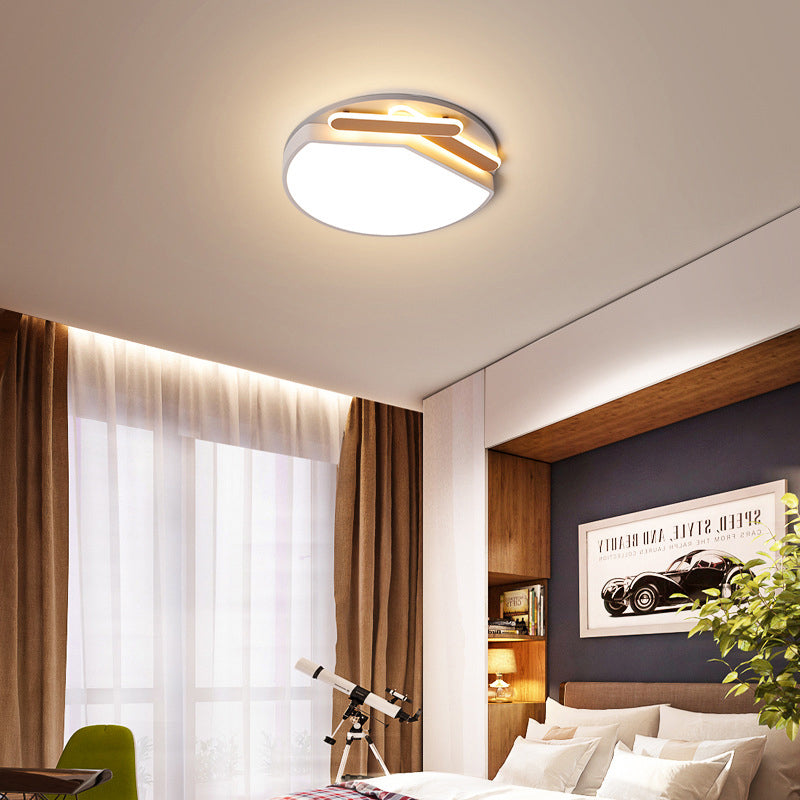 Round Metal Ceiling Mounted Fixture Contemporary Gold/Black and White 16.5"/20.5" Wide LED Ceiling Light in Warm/White Light/Remote Control Stepless Dimming Clearhalo 'Ceiling Lights' 'Close To Ceiling Lights' 'Close to ceiling' 'Flush mount' Lighting' 289201