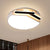 Round Metal Ceiling Mounted Fixture Contemporary Gold/Black and White 16.5"/20.5" Wide LED Ceiling Light in Warm/White Light/Remote Control Stepless Dimming Black-White Clearhalo 'Ceiling Lights' 'Close To Ceiling Lights' 'Close to ceiling' 'Flush mount' Lighting' 289206